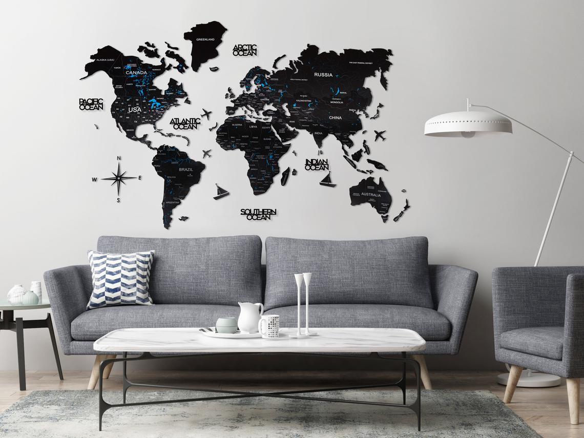 Wooden World Maps for Hotels