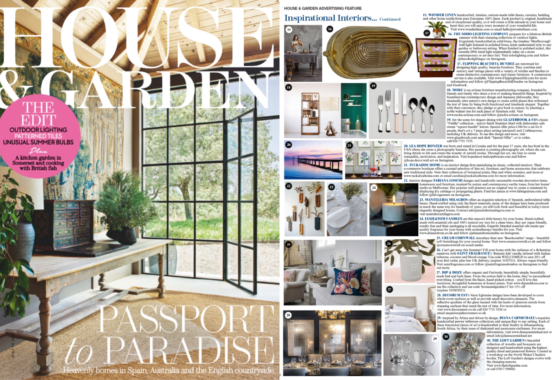 house and garden magazine august issue