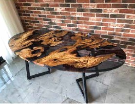 Epoxy Wood Coffee Tables / Unique Epoxy Wall Décor / Handcrafted Hotel Coffee Tables / Custom Made Hotel Tables
