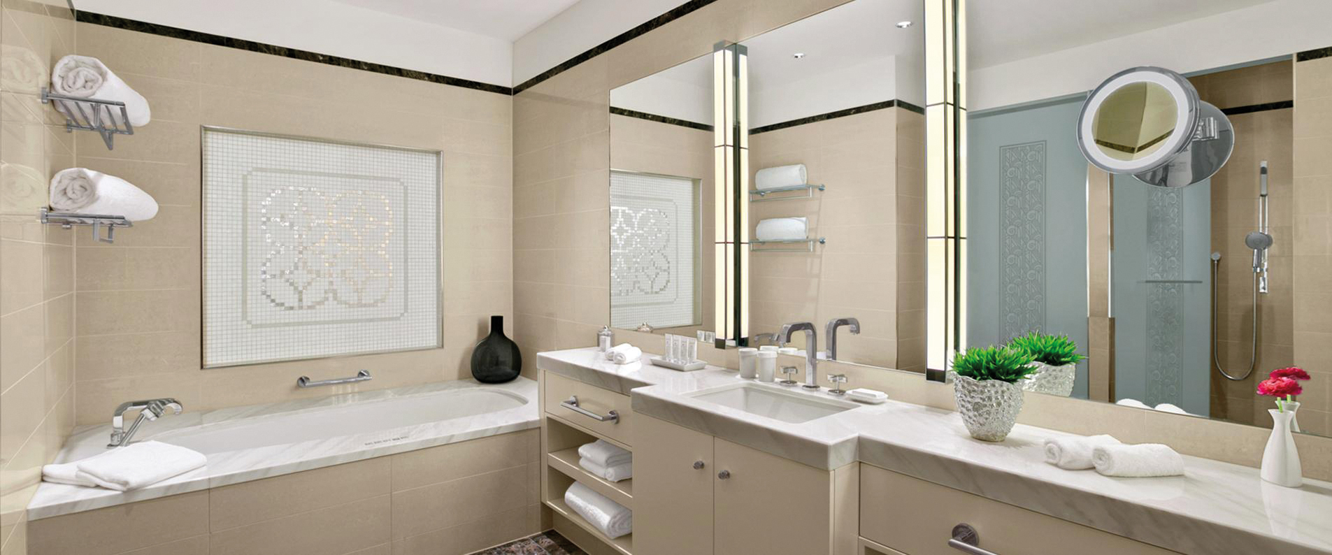 Hotel Bathroom Accessories / Hotel Cosmetic Mirrors / Accessible Bathrooms for Hotels